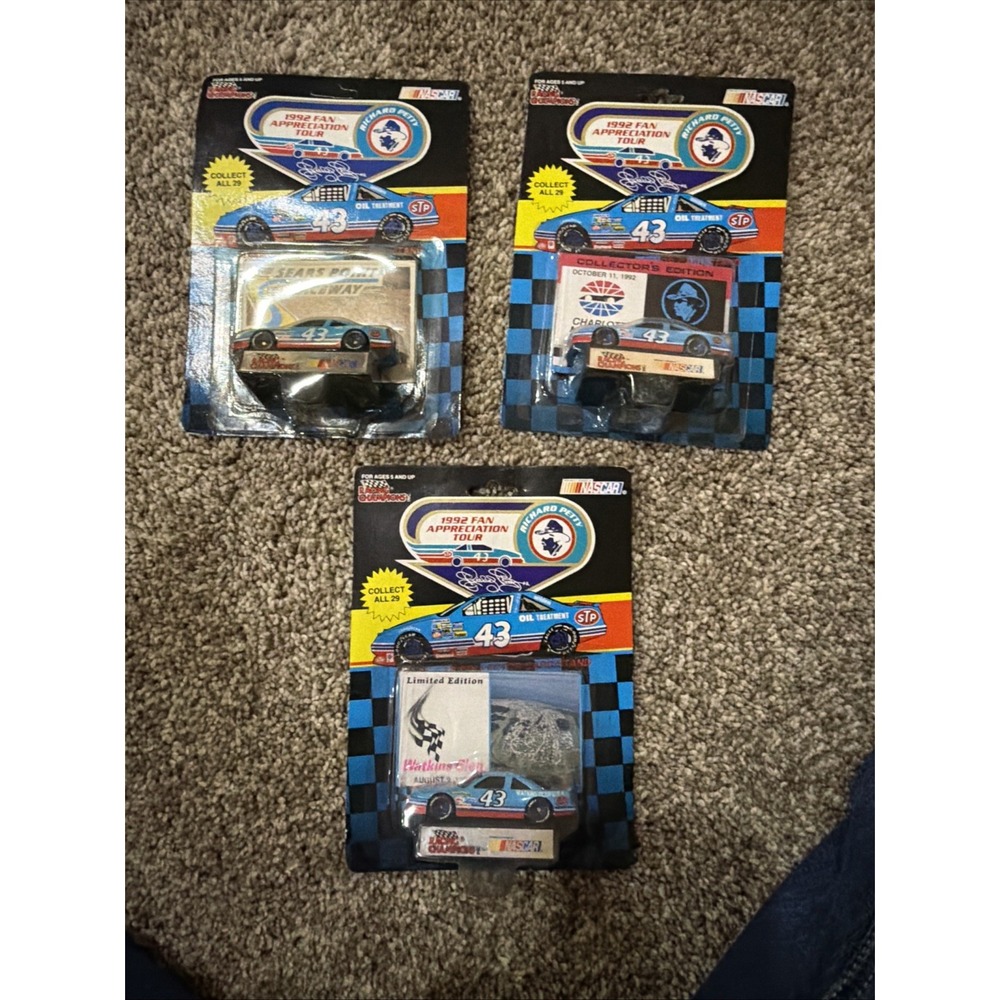 Racing Champions #43 Richard Petty 1991 NASCAR STP 1/64 -‎ Lot of 3 Cars